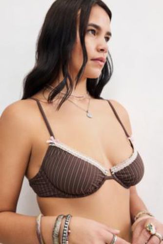 Max Ribbon Slot Pinstripe Bra - XS at Urban Outfitters - Out From Under - Modalova