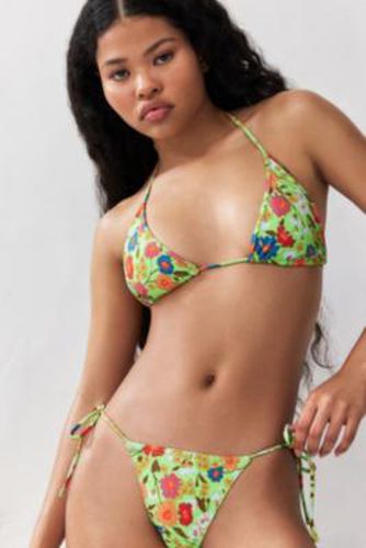 Pop Floral Tie-Side Bikini Bottoms - Green S at Urban Outfitters - Out From Under - Modalova