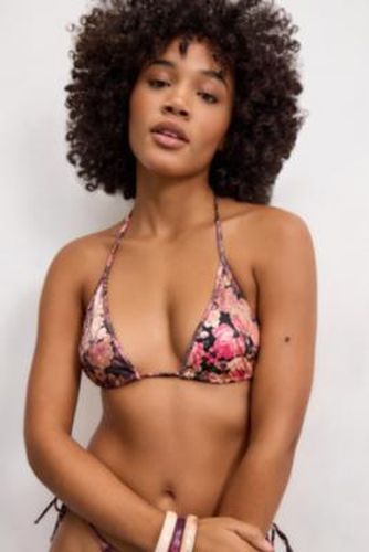 Leopard & Floral Triangle Bikini Top - S at Urban Outfitters - Out From Under - Modalova