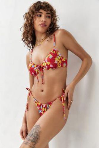Red Floral Tie-Side Bikini Bottoms - Red S at Urban Outfitters - Out From Under - Modalova