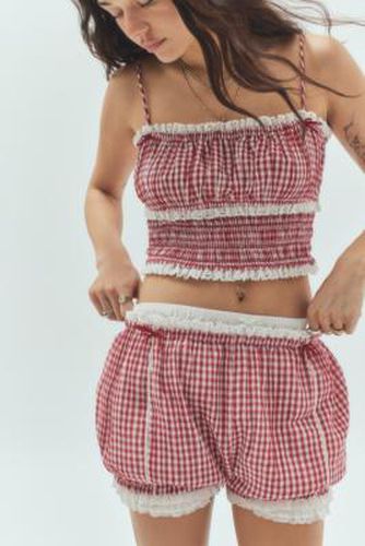 Mimi Gingham Shorts - Red XS at Urban Outfitters - Out From Under - Modalova