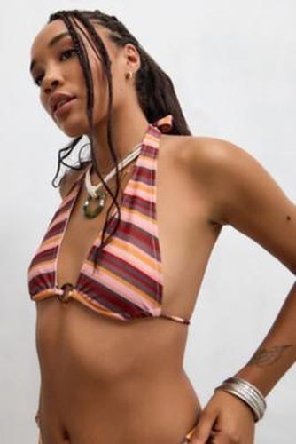 Cerry Stripe Bikini Top - S at Urban Outfitters - Motel - Modalova