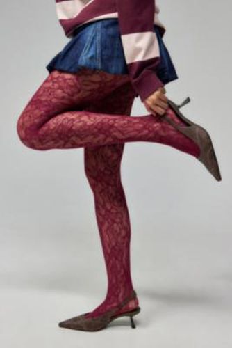 Maude Lace Tights - Dark Red at Urban Outfitters - Out From Under - Modalova