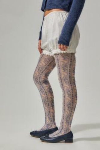 Toile de Jouy Floral Tights - S/M at Urban Outfitters - Out From Under - Modalova