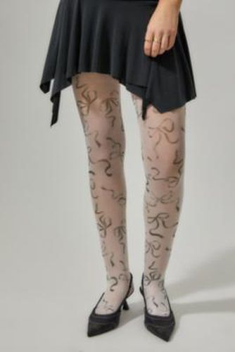 Bow Tights - White S/M at Urban Outfitters - Out From Under - Modalova