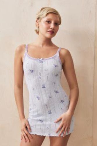 Blue Pointelle Mini Dress - Blue M at Urban Outfitters - Out From Under - Modalova