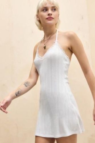 Pointelle Halterneck Slip Dress - S at Urban Outfitters - Out From Under - Modalova