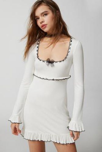 Sweet Dreams Ruffle Mini Dress - Ivory L at Urban Outfitters - Out From Under - Modalova