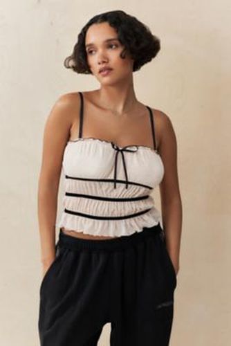 Pink Shirred Tia Cami - Pink S at Urban Outfitters - Kimchi Blue - Modalova