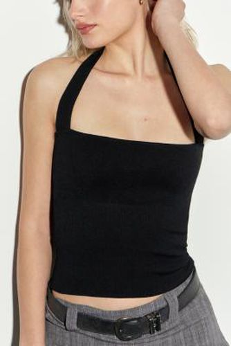 UO Foxy Halterneck Top - Black XS at - Urban Outfitters - Modalova