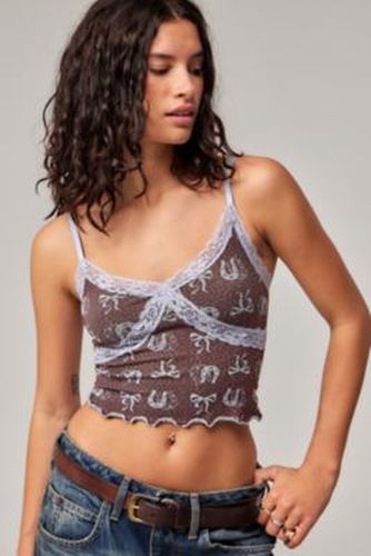 UO Lace Cross Western Cami Top - L at - Urban Outfitters - Modalova