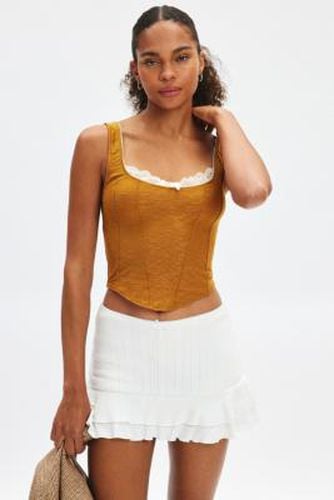 Nora Jacquard Corset Top - S at Urban Outfitters - Ecote - Modalova