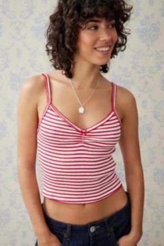 Sofia Pointelle Stripe Cami - Red XL at Urban Outfitters - Kimchi Blue - Modalova