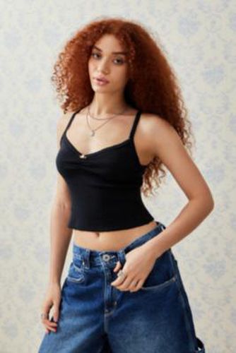 Sofia Pointelle Cami Top - Black XS at Urban Outfitters - Kimchi Blue - Modalova