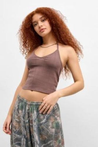 UO Halterneck Pointelle Top - XS at - Urban Outfitters - Modalova