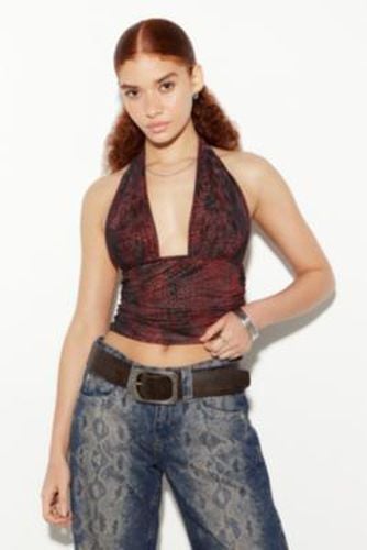 Strobe Snake Print Halterneck Top - XS at Urban Outfitters - Silence + Noise - Modalova