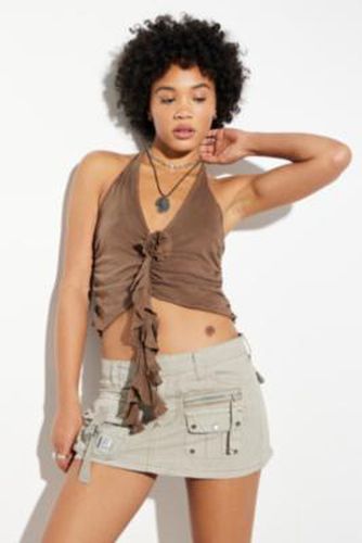 UO Iris Corsage Halter top - Brown L at - Urban Outfitters - Modalova