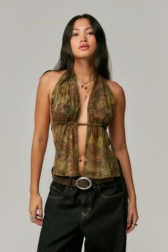 Renee Halterneck Mesh Top - XS at Urban Outfitters - Silence + Noise - Modalova