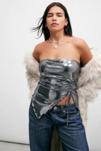 REM Metallic Bandeau Top - XS at Urban Outfitters - Silence + Noise - Modalova