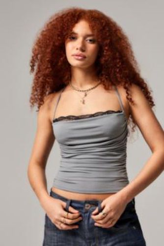 Kitty Lace Cami Top - Grey XS at Urban Outfitters - Silence + Noise - Modalova