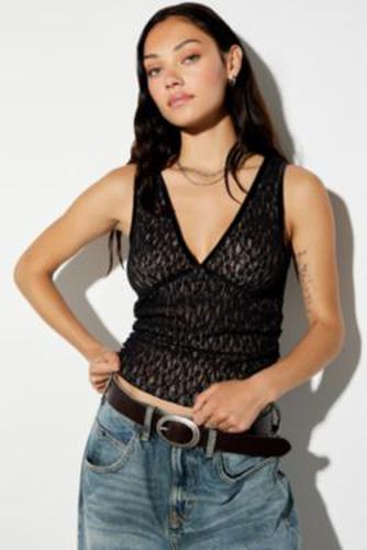 Madison Lace Top - Black XS at Urban Outfitters - Kimchi Blue - Modalova