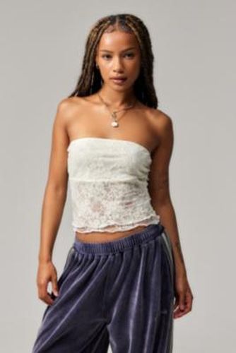 Kori Lace Tube Top - Cream XL at Urban Outfitters - Kimchi Blue - Modalova