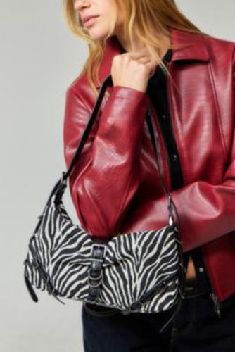 UO Hayden Zebra Print Shoulder Bag - Black/White at - Urban Outfitters - Modalova