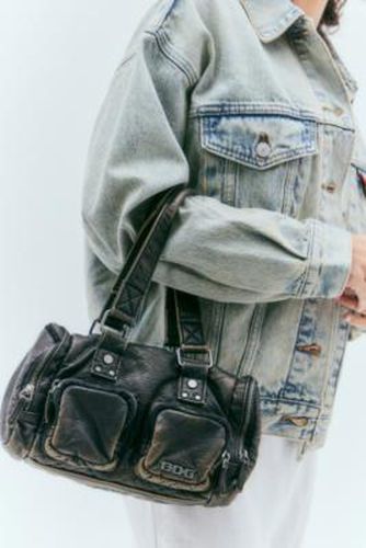 Karen Washed Faux Leather Duffle Bag - Black 8cm x W: 27cm x H: 14cm at Urban Outfitters - BDG - Modalova