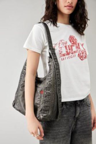 UO Faux Leather Eyelet Trapeze Shoulder Bag - at - Urban Outfitters - Modalova