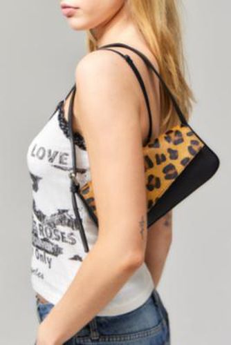 UO Leopard Print Shoulder Bag - Black at - Urban Outfitters - Modalova