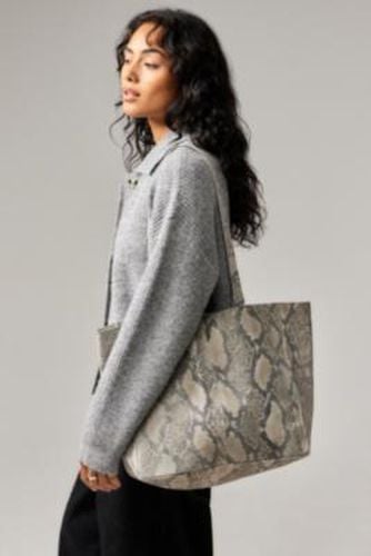 UO Snake-Print Leather Tote Bag - at - Urban Outfitters - Modalova