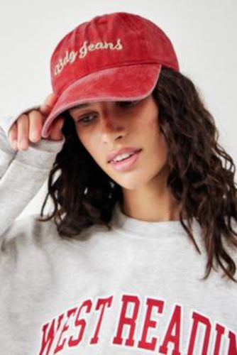 Washed Embroidered Cap - Red at Urban Outfitters - BDG - Modalova