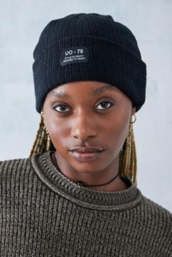 UO Knit Beanie - Black at - Urban Outfitters - Modalova