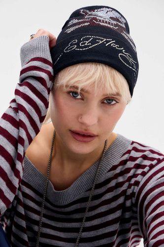 Diamanté Skull Beanie - at Urban Outfitters - Ed Hardy - Modalova