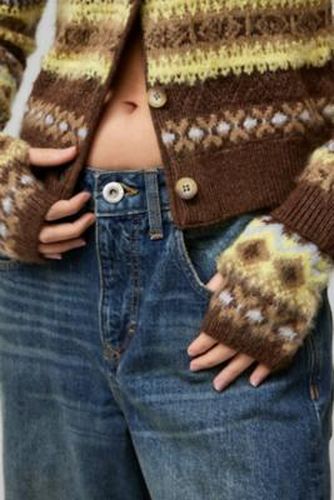 UO Fairisle Fingerless Gloves - at - Urban Outfitters - Modalova