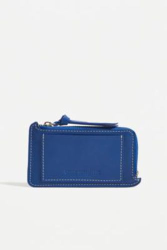 UO Buff Leather Cardholder - Blue at - Urban Outfitters - Modalova