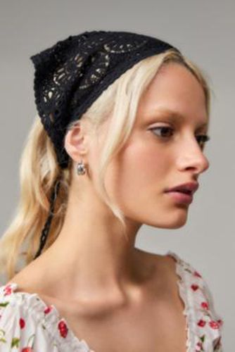 UO Open Stitch Headscarf - Black at - Urban Outfitters - Modalova