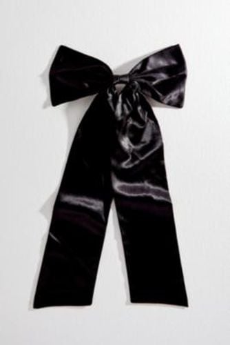 Oversized Satin Bow Hair Clip - Black at - Urban Outfitters - Modalova