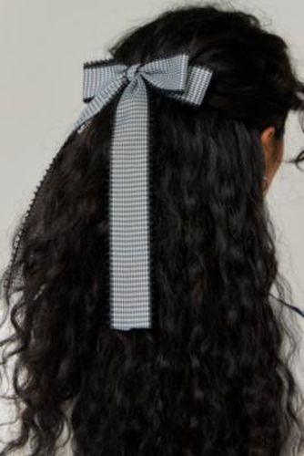 Gingham Bow Hair Clip - Black at - Urban Outfitters - Modalova