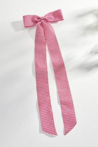 UO Gingham Bow Hair Clip - Red at - Urban Outfitters - Modalova