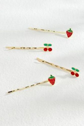UO Fruit Hair Slides 4-Pack - Red at - Urban Outfitters - Modalova