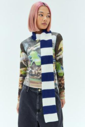 UO Striped Skinny Scarf - Blue at - Urban Outfitters - Modalova