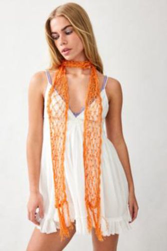 UO Sequin Open Weave Scarf - Orange at - Urban Outfitters - Modalova