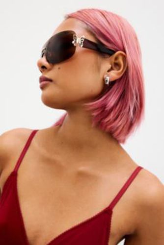 UO Gabriella Shield Sunglasses - Brown at - Urban Outfitters - Modalova