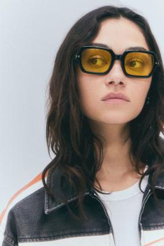 UO Izzy Vintage Square Sunglasses - Black at - Urban Outfitters - Modalova