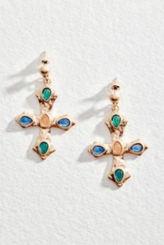 Multicoloured Gem Cross Earrings - at Urban Outfitters - Silence + Noise - Modalova