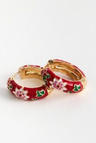 UO Enamel Hoop Earrings - at - Urban Outfitters - Modalova