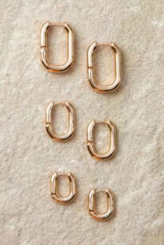 Oval Hoop Earrings 3-Pack - Gold at Urban Outfitters - Silence + Noise - Modalova