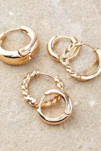 Gold-Tone Hoop Earrings 5-Pack - Gold at Urban Outfitters - Silence + Noise - Modalova