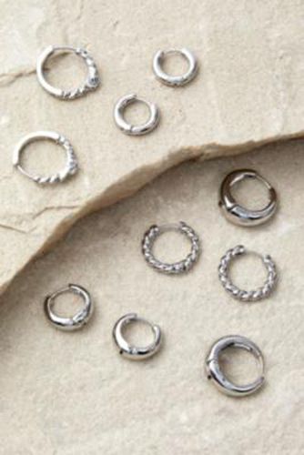 Silver Hoop Earrings 5-Pack - Silver at Urban Outfitters - Silence + Noise - Modalova